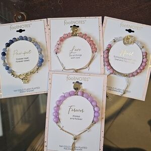 LA Rocks Footnotes 4-piece Bracelet Bundle NWT